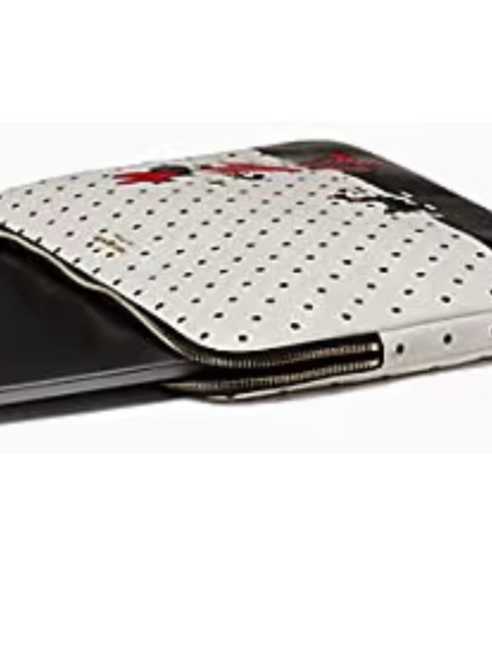 kate spade White Black Red Minnie Mouse Polka Dot Laptop Sleeve - Picture 2 of 9